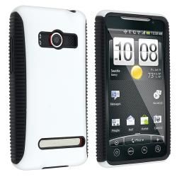 White Hybrid Case for HTC EVO 4G Supersonic Eforcity Cases & Holders