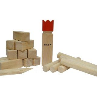 Kubb Game Original Red King  Lawn Game Equipment  Sports & Outdoors