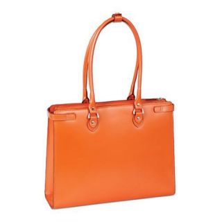 Women's McKlein Winnetka Orange Italian Leather McKlein Laptop Cases
