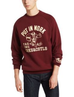 Crooks & Castles Men's Knit Crew Sweatshirt Put In Work Clothing