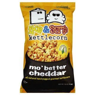 Ike & Sam's More Butter Cheddar Kettlecorn, 7.5 Ounce (Pack of 6)  Popped Popcorn  Grocery & Gourmet Food