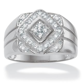 Isabella Collection Platinum Men's 1/4ct TDW Diamond Ring (H I, I2 I3) Palm Beach Jewelry Men's Wedding Bands