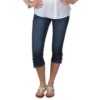 Journee Collection Juniors Zipper Detail Skinny Stretchy Capris Journee Collection Jeans & Denim