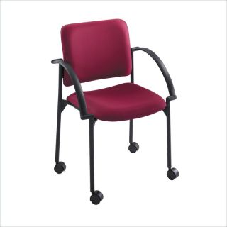 Safco Moto Mobile Stackable Chair in Burgundy (Set of 2)   4184BG