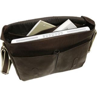 Piel Leather Classic Expandable Messenger Bag 2810 Chocolate Leather Piel Leather Leather Messenger Bags