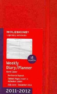 Moleskine 18 Month 2012 Weekly Planner Horizontal Red Hard Cover Pocket (Calendar) General