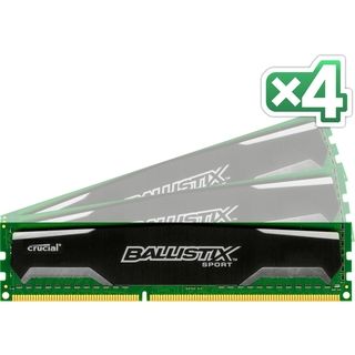 Crucial 32GB kit (8GBx4), Ballistix 240 pin DIMM, DDR3 PC3 12800 Memo Crucial PC Memory