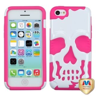 BasAcc Ivory White/ Pink Skullcap Hybrid Case for Apple iPhone 5C BasAcc Cases & Holders