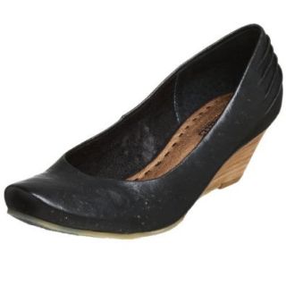 Seychelles Women's Silver Spoon Leather Wedge, Black, 8 M Pumps Shoes Shoes