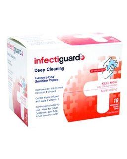 Infectiguard Instant Hand Sanitizer Wipes 18 Count  Beauty