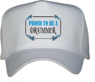 Proud To Be a Drummer White Hat / Baseball Cap Clothing