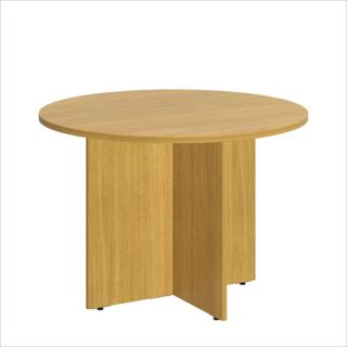BBF 42W Round Conference Table   Wood Base   99TB42RMC