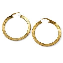 Lillith Star 14k Goldplated Clear Crystal Hoop Earrings Palm Beach Jewelry Crystal, Glass & Bead Earrings