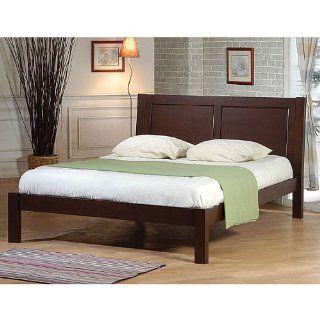Ikcco Queen size Bed, This chic queen size bed by Ikcco adds a clean look to your bedroom. The slat design provides comfort, eliminating the need for a box spring, while the solid rubberwood and wenge finish adds an eye catching visual detail to the decor 