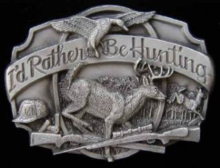 Rather Be Hunting Belt Buckle Clothing