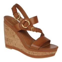 Women's Franco Sarto Sachet Caramel Atanado Vegetal Leather Franco Sarto Wedges