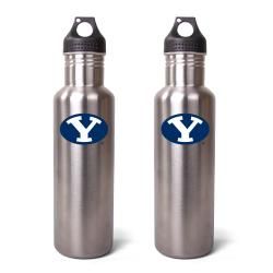 BYU Cougars 27 oz Stainless Steel Water Bottles (Pack of 2) Pinemeadow College Themed