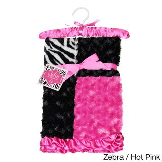 Animal Satin Patchwork Baby Blanket in Pink Baby Blankets
