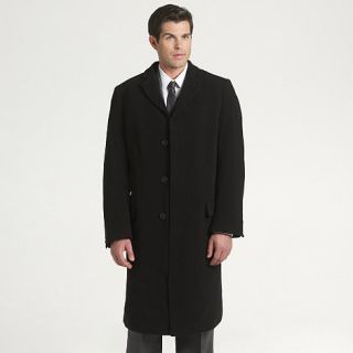 Karl Jackson Black plain long overcoat