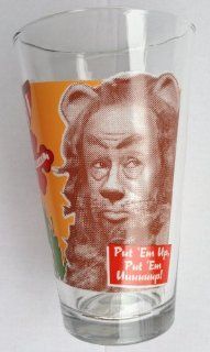 Wizard of Oz "PUT EM UP, PUT EM UUUUUUUP" Cowardly LION Collector Series Pint Glass (Measures 5 3/4" Tall)  Beer Glasses  