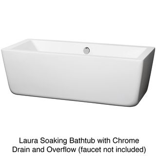 Wyndham Collection Laura Free Standing Soaking Bathtub Wyndham Collection Soaking Tubs