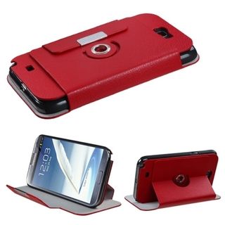BasAcc Red Rotatable MyJacket Wallet for Samsung Galaxy Note II BasAcc Cases & Holders