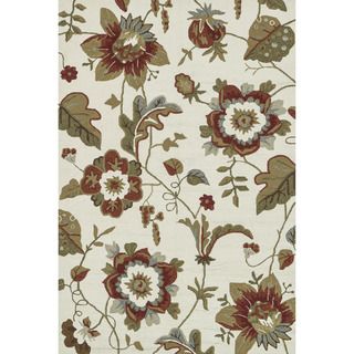 Hand hooked Charlotte Ivory Rug (5' x 7'6) Alexander Home 5x8   6x9 Rugs