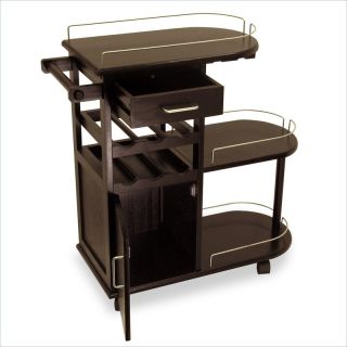 Winsome Entertainment Cart in Espresso Beechwood   92235
