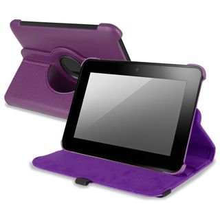 BasAcc Purple Leather Swivel Case for  Kindle Fire HD 7 Inch 2012 Version BasAcc Tablet PC Accessories