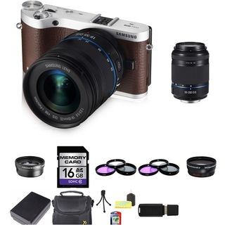 Samsung NX300 20.3MP Brown Mirrorless Digital Camera with 18 55mm & 50 200mm Lens Bundle Samsung Digital SLR
