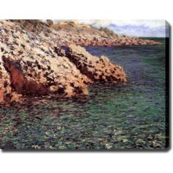 Claude Monet 'Cliff' Giclee Canvas Art Canvas