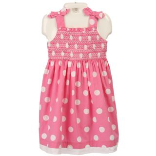 FINAL SALE Laura Ashley Toddler Girl's Pink Polka Dot Dress Laura Ashley Girls' Dresses