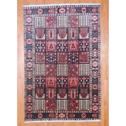 Persian Hand knotted Bakhtiari Rust/ Charcoal Wool Rug (6'2 x 9'7) 5x8   6x9 Rugs