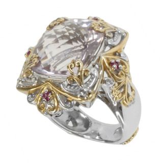 Michael Valitutti Two tone Pink Amethyst and Pink Sapphire Ring Michael Valitutti Gemstone Rings