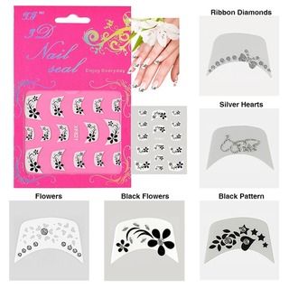BasAcc 3D French Nail Art DIY Tattoo Stickers BasAcc Manicure Sets