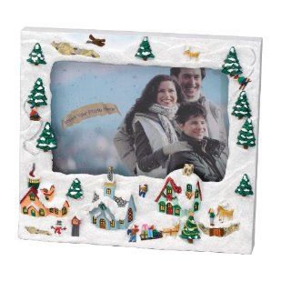 Gold Label Really Snowing Photo Frame    Whimsical Christmas Scene   Single Frames
