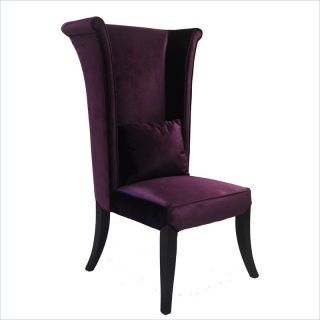 Armen Living Mad Hatter Dining Parsons Chair in Purple   LC847SIPU