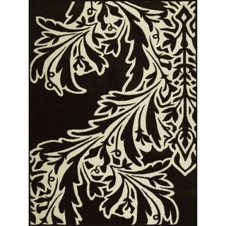 Allestra Flamenco Black Rug (4' x 6') 3x5   4x6 Rugs