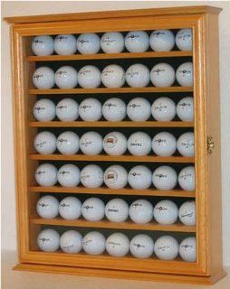 49 Golf Ball Display Case Holder Cabinet, with glass door, OAK Finish  Sports Related Display Cases  Sports & Outdoors