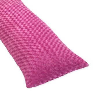 Sweet JoJo Designs Minky Full Length Double Zippered Pink Body Pillow Cover Sweet Jojo Designs Pillowcases & Shams