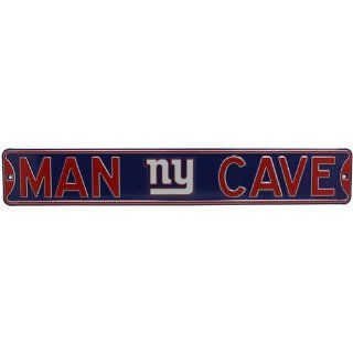 NFL New York Giants 36" x 6" Royal Blue Man Cave Street Sign  Sports Related Pennants  Sports & Outdoors