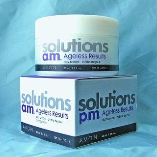 Avon Solutions a.m./p.m. Ageless Results Day Cream SPF 15/Night Cream  Facial Moisturizers  Beauty