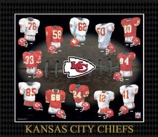 NFL Kansas City Chiefs Evolution of The Team Uniform Framed Photograph  Sports Related Collectible Photomints  Sports & Outdoors