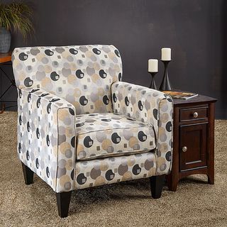 Christopher Knight Home Eli Geo Silver Fabric Track Arm Accent Club Chair