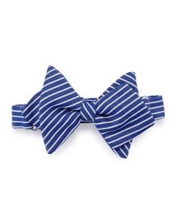Striped Baby Bow Tie, Blue/White   Blue stripes