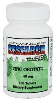 Nutrient Carriers Advanced Research Zinc Orotate    100 Tablets Health & Personal Care