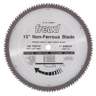 Freud LU89M015 15 Inch 108 Tooth Non Ferrous Metal Cutting Saw Blade with 1 Inch Arbor   Circular Saw Blades  