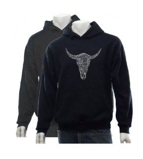 Men's Black Cow Skull Hoodie XXL   Created using some of the greatest all time country songs Other Products Clothing