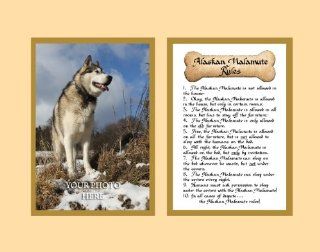 Dog Rules Alaskan Malamute Wall Decor Pet Saying Dog Saying   Decorative Plaques