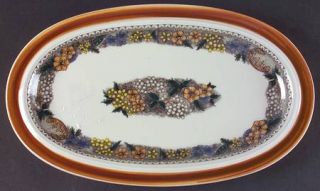 Goebel Burgund 13 Oval Serving Platter, Fine China Dinnerware   Country,Rust Ri